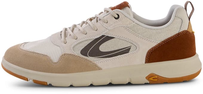 camel active Lichte sneakers van leer en textiel - Maat menswear-44 - Beige
