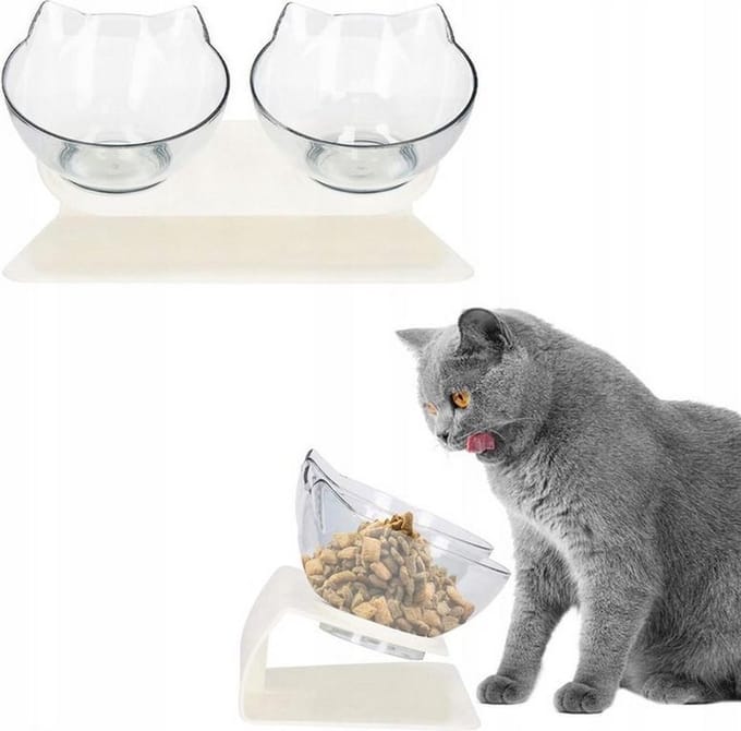 Springos Voerbak Kat | Waterbak | Kattenvoerbakjes | Drinkbak | Eetbak | Dubbel