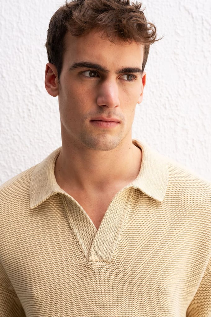 Heren Katoenen Polo Kraag T-shirt