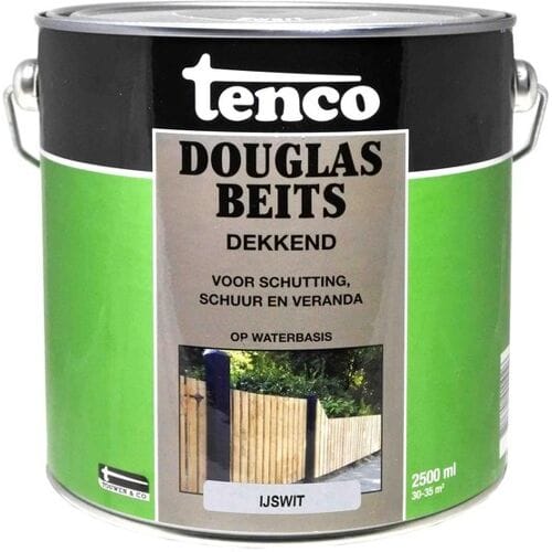 Tenco douglas beits waterbasis dekkend ijswit - 2,5 liter