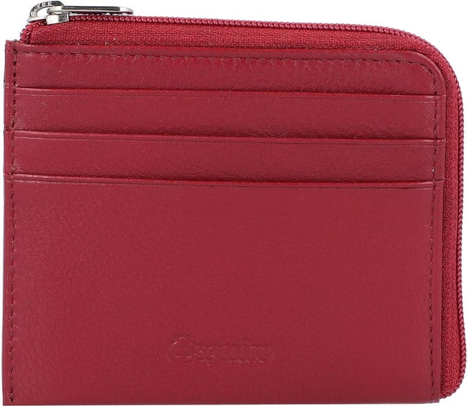 Esquire Oslo creditcard etui RFID leer 10,5 cm - 6 Sleuven - rot