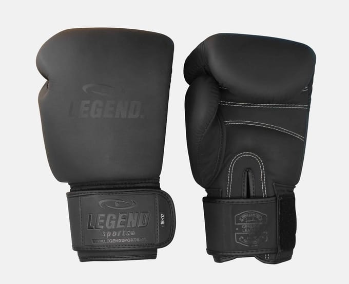 Bokshandschoenen IRONCLAD PRO Leder dames/heren Mat Zwart 8 oz