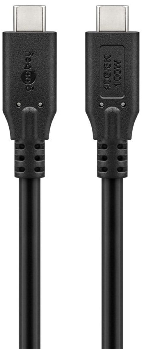 USB-C Kabel - USB4 Gen 2x2 - 100W laden - Pro - 2 meter - Zwart