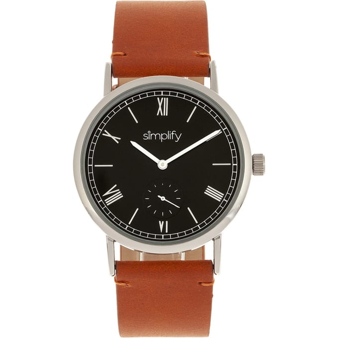 Vereenvoudig het 5100 horloge met leren band