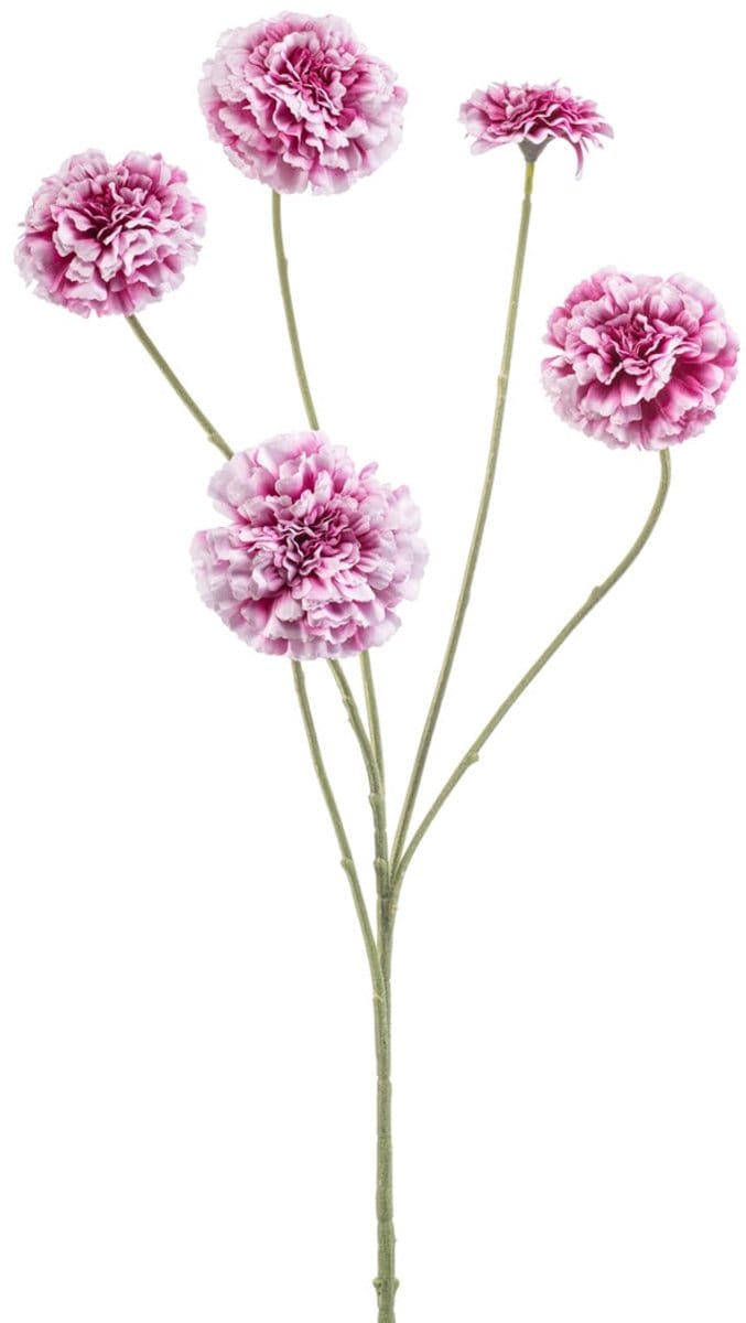 Emerald - Kunstbloem Zinnia 90cm Wit/beauty - Kunstplant voor binnen