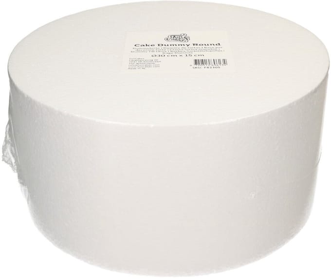 FunCakes Taart Dummy - Piepschuim Blok - Rond - Ø30 cm x 15 cm