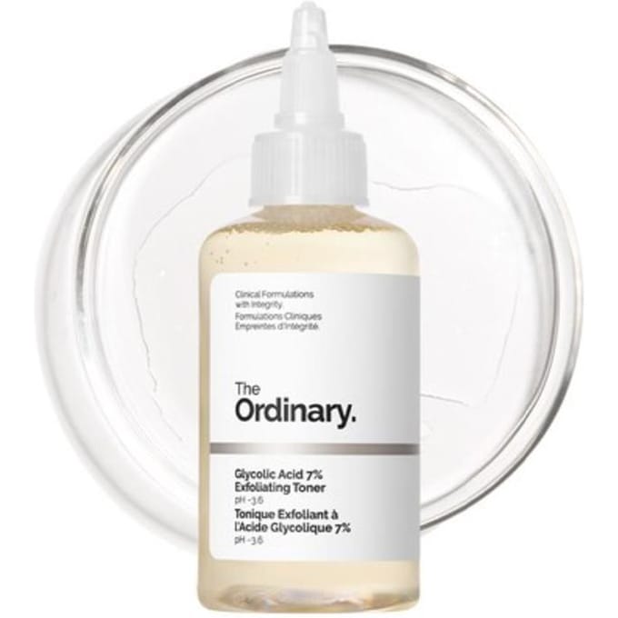 Tonique exfoliant à l'acide glycolique 7 % The Ordinary 100 ml white