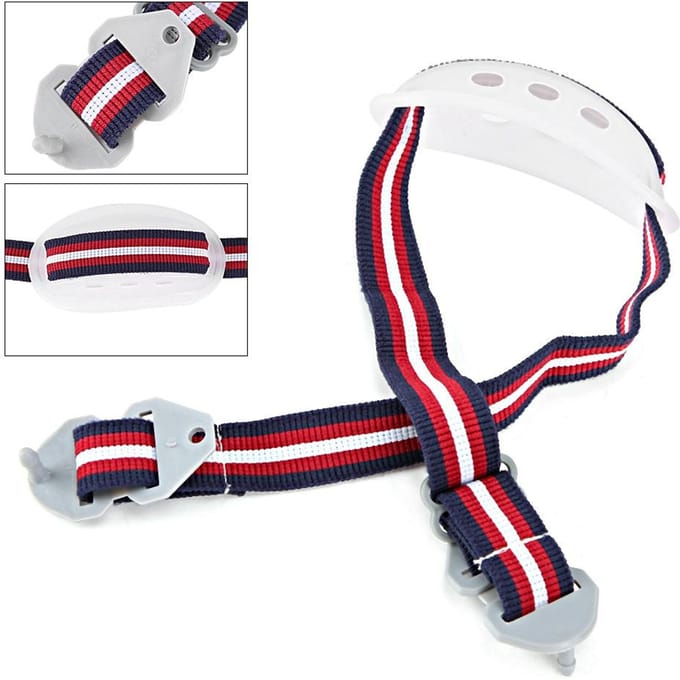 Veiligheidsconstructie Witte Bouwhelm Kinband Afneembare Sling voor Helm Onderkaak blue