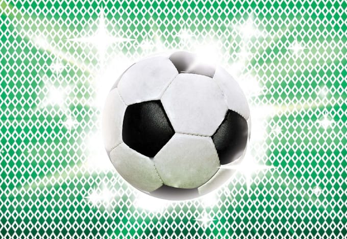 Fotobehang Football | PANORAMIC - 250cm x 104cm | 130g/m2 Vlies