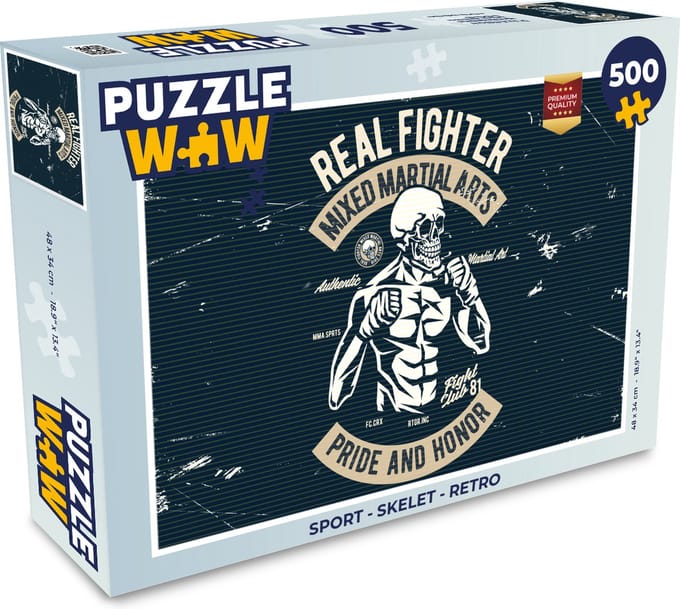 Puzzel Sport - Skelet - Retro - Legpuzzel - Puzzel 500 stukjes