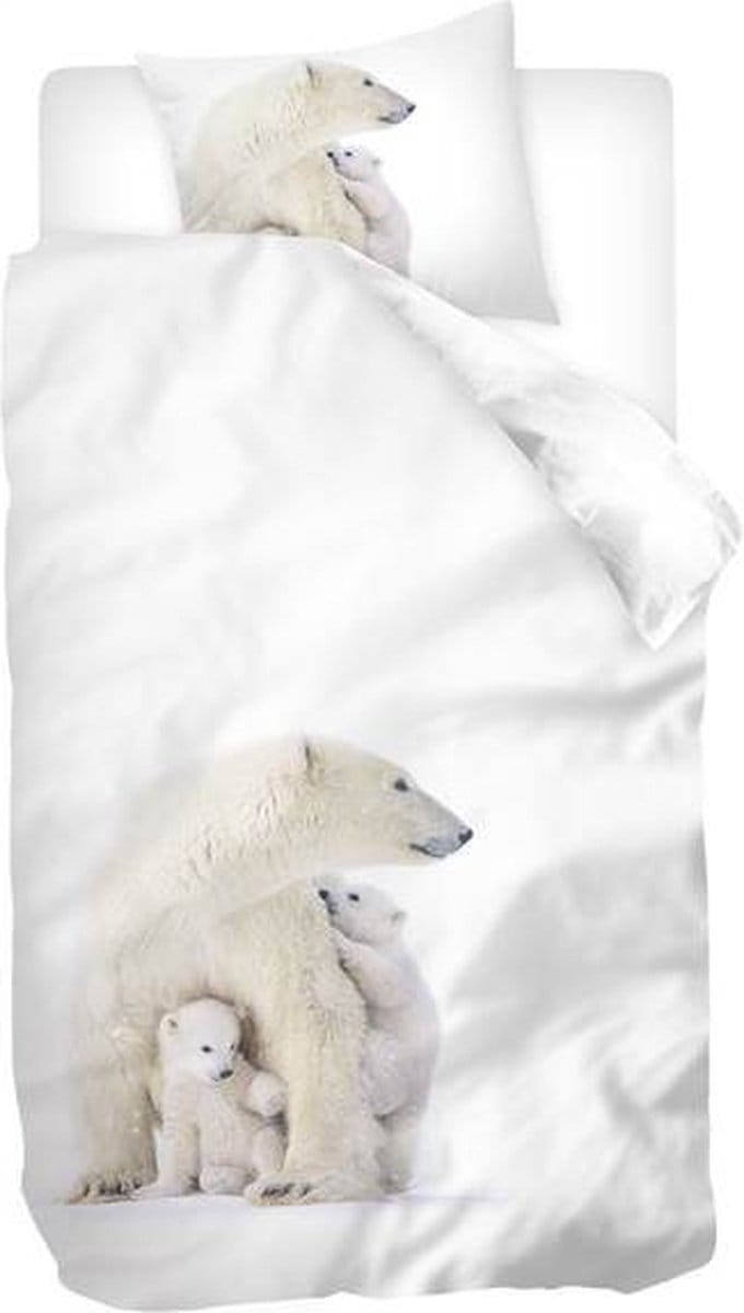 Snoozing Fidde Dekbedovertrek - Junior - 120x150 cm - Wit