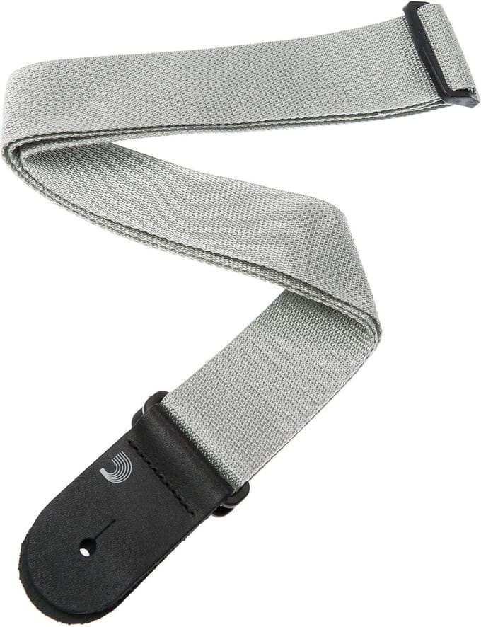 D'Addario PWS105 polypropyleen gitaarband zilver