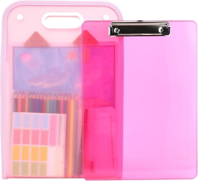Kunst Set - Tekenset Tekenen - Creatief Bezig Zijn - Met Opbergtas - A4 Formaat - Roze