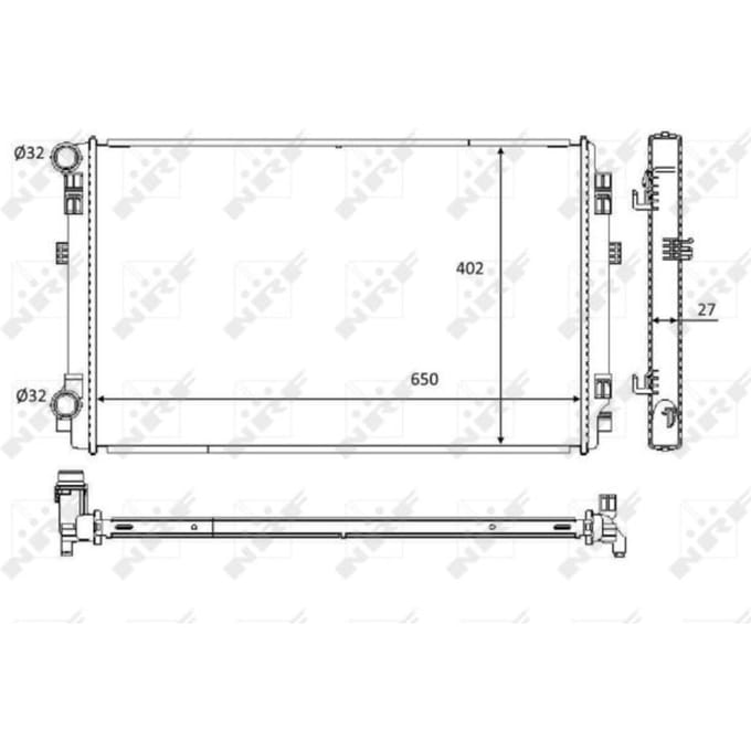 Radiator, motorkoeling NRF 58453