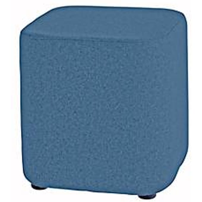 Zitkruk TAPA Round Square, B 450 x D 450 x H 470 mm, bekleding van scheerwol, blauw