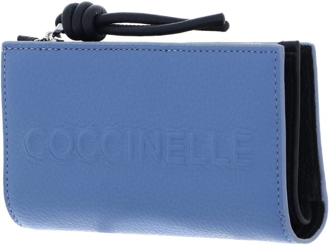 COCCINELLE Leren Portemonnee Myrtha Maxi Log Wallet Azul / Midnight B Blauw