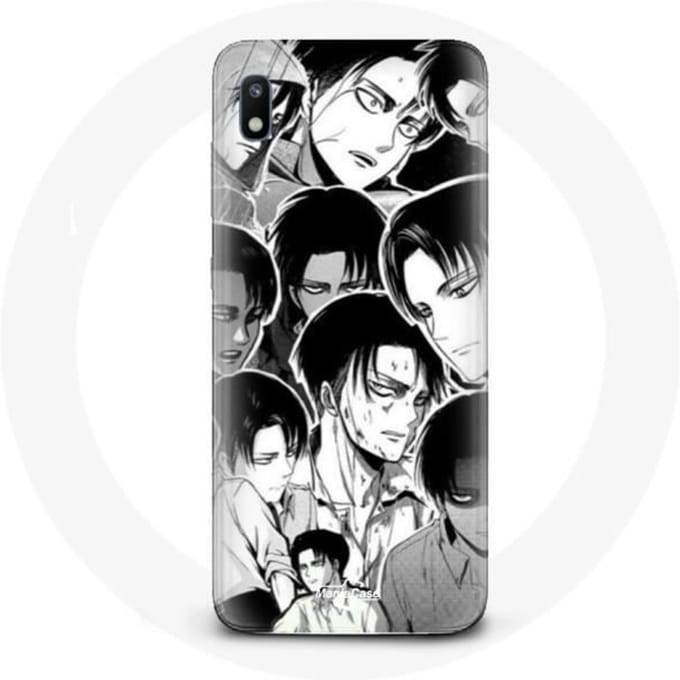 Coque pour Samsung Galaxy A10 Attaque des Titans Manga Levi Ackerman
