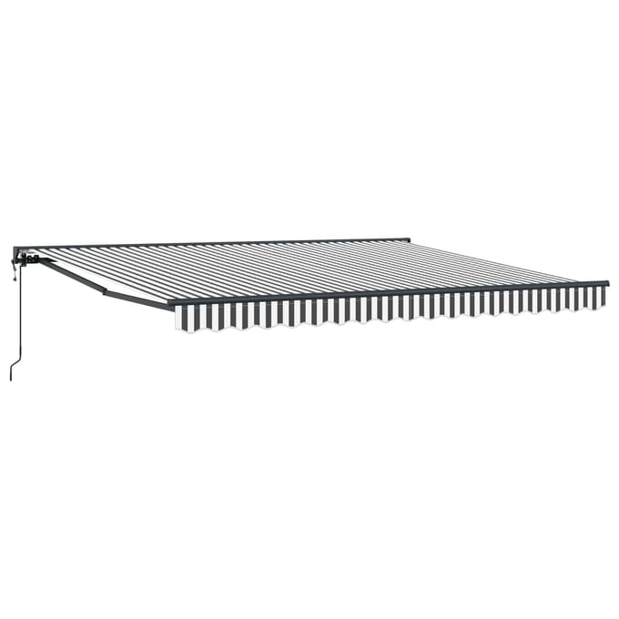 vidaXL - Zonnescherm - Frame - Antraciet - en - Wit - 400 - × - 300 - cm