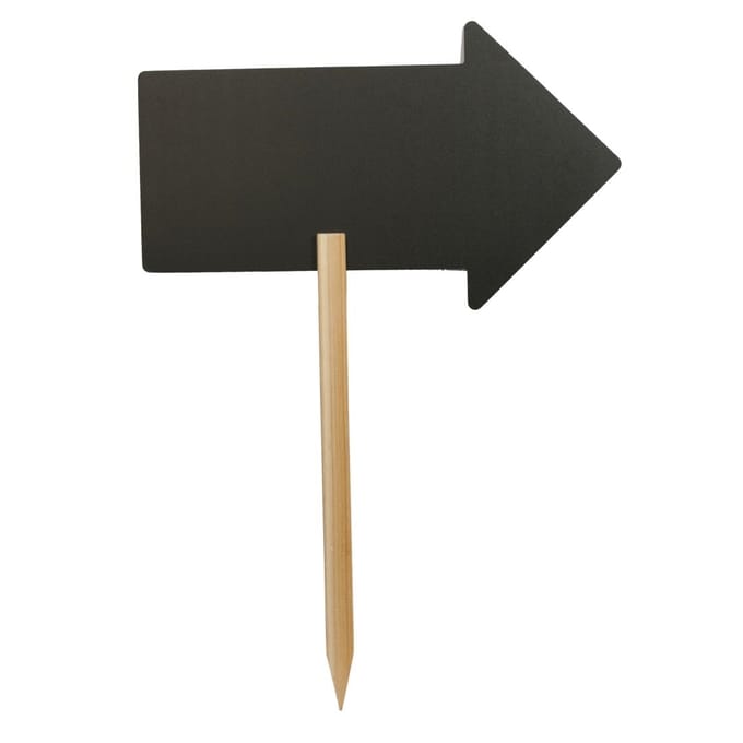 Securit® Arrow-silhouet met spijker van dennenhout in zwart