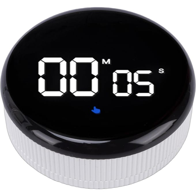 Digitale Keukentimer Magnetische Countdown Countup Timer met Groot LED-Display USB Oplaadbaar Eenvoudig voor Koken Bakken wit