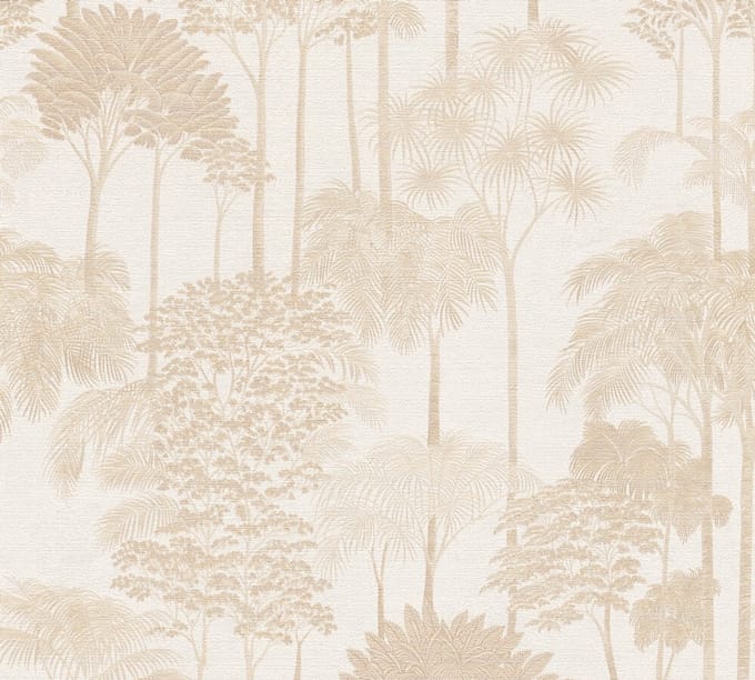 PALMBOMEN BEHANG | Botanisch - Beige Crème - A.S. Création Cuba II
