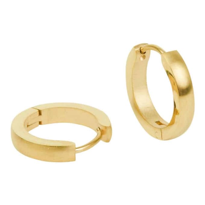 Kalli Oorringen Edelstaal Mat Goud 1848 (12mm)