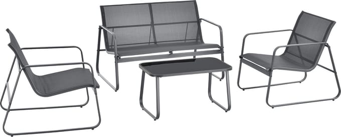 Tuinset 4-delig Anzi loungeset grijs