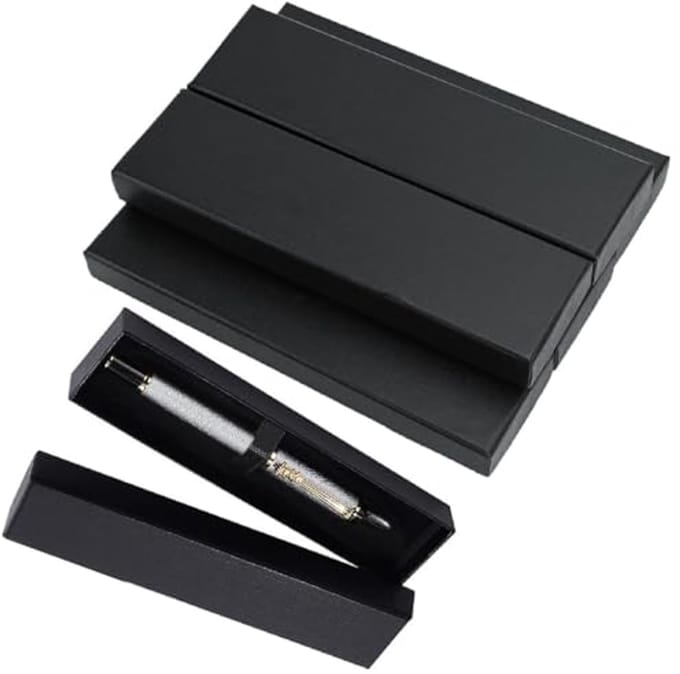Lege zwarte geschenkdozen voor pennen - 6 stuks