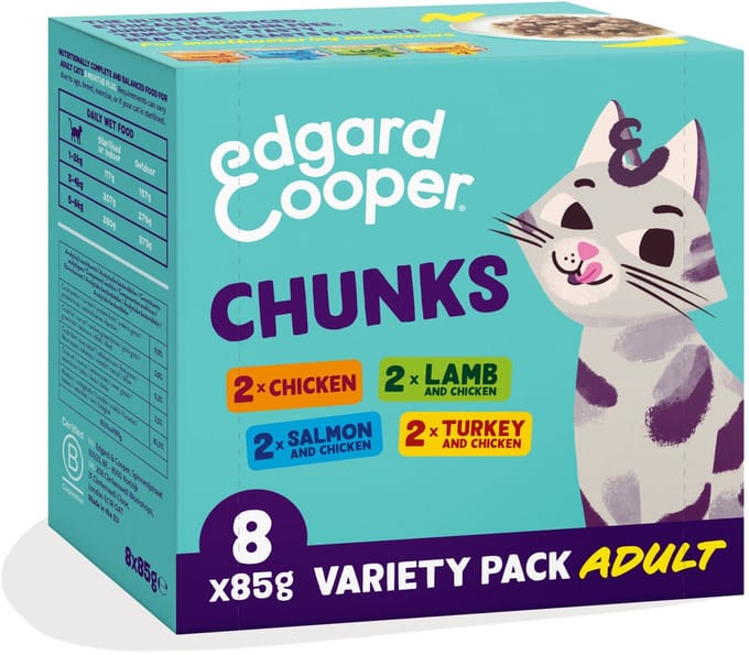 Edgard & Cooper Kattenvoer Adult Multipack 8 x 85 gr