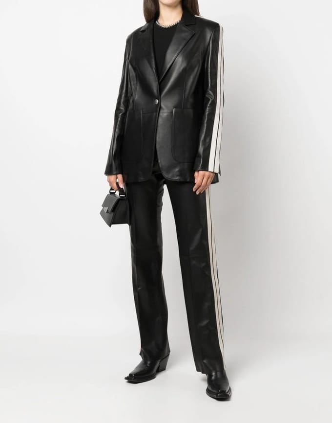 Leren trainingsblazer