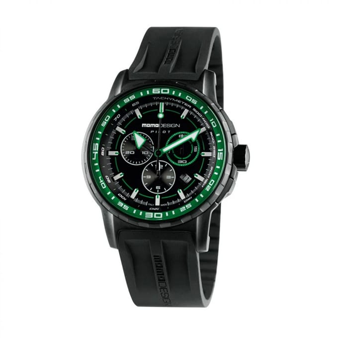 MOMO Design Pilot MD2164BK-31 Horloge Heren 46mm 5 ATM