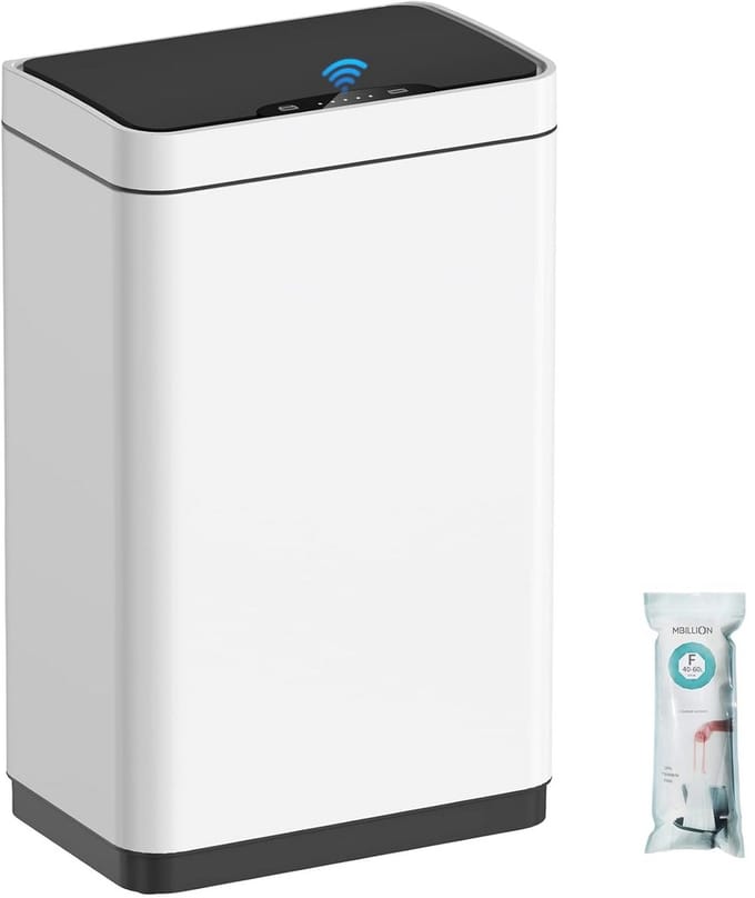 Automatische Vuilnisemmer met Sensor, 50 Liter RVS Keukenprullenbak