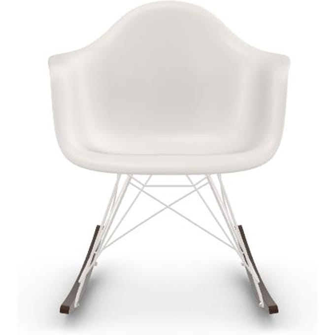 Vitra RAR Eames Plastic Armchair - wit - wit - sleden esdoorn donker