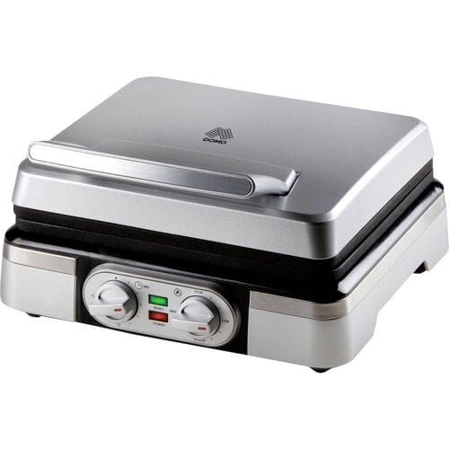 DOMO DO9149W - Wafelijzer - Belgische wafels 4x7 - Timer - Zilver