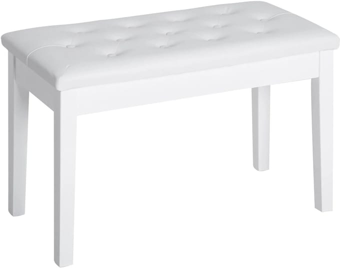 Pianokruk met opbergruimte - Traditionele landelijke stijl - Wit - 76 x 36 x 50 cm