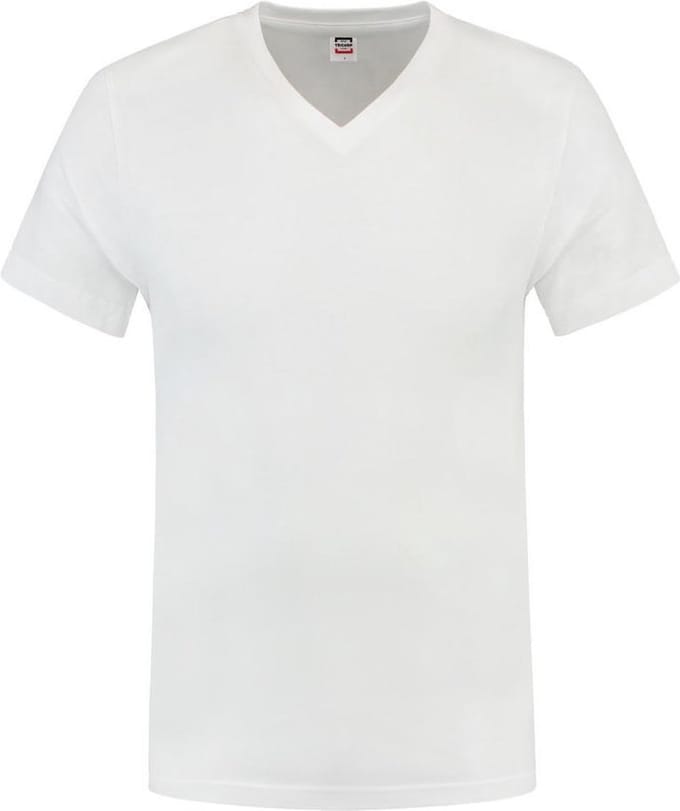 Tricorp 101005 T-Shirt V Hals Fitted - Wit - 4XL