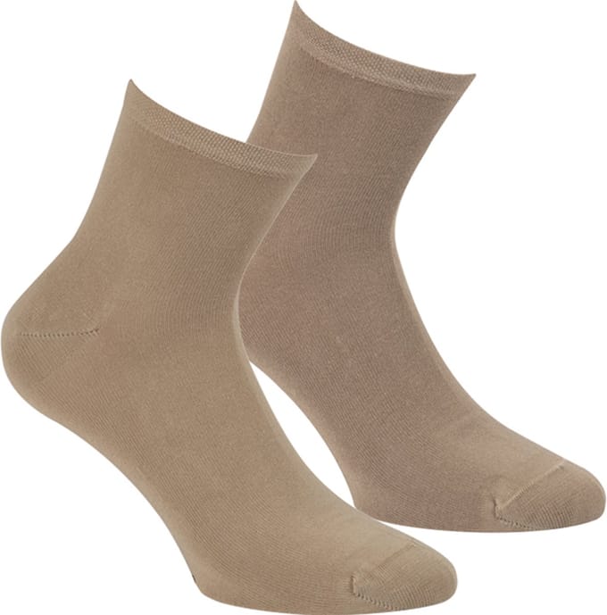 Boru Bamboo - 6-Pack - Quarter Sokken - Bamboe - Naadloos - Heren / Dames - beige - 36-40 - 2302