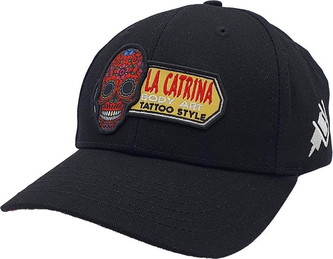 Lauren Rose - Inked La Catrina - Snapback Pet - Zwart/Rood