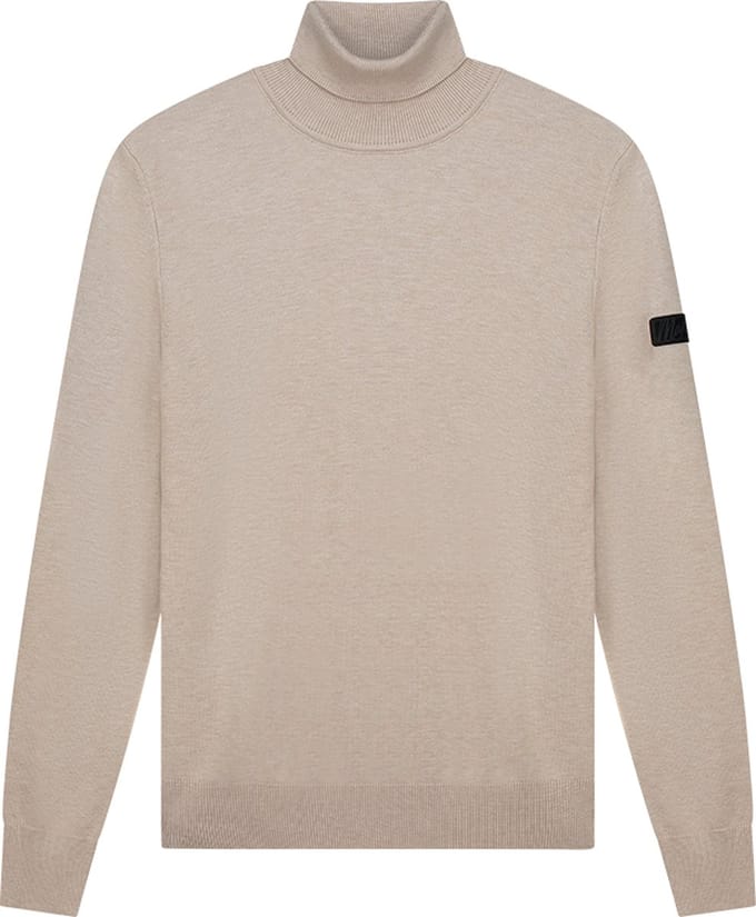 Malelions Men Knitted Turtleneck Taupe