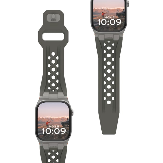 Urban Armor Gear Monarch Horlogeband 42 mm, 44 mm, 45 mm, 46 mm, 49 mm Olijf, Titaan Watch Series 1, Watch Series 2, Watch Series 3, Watch Series 4, Watch