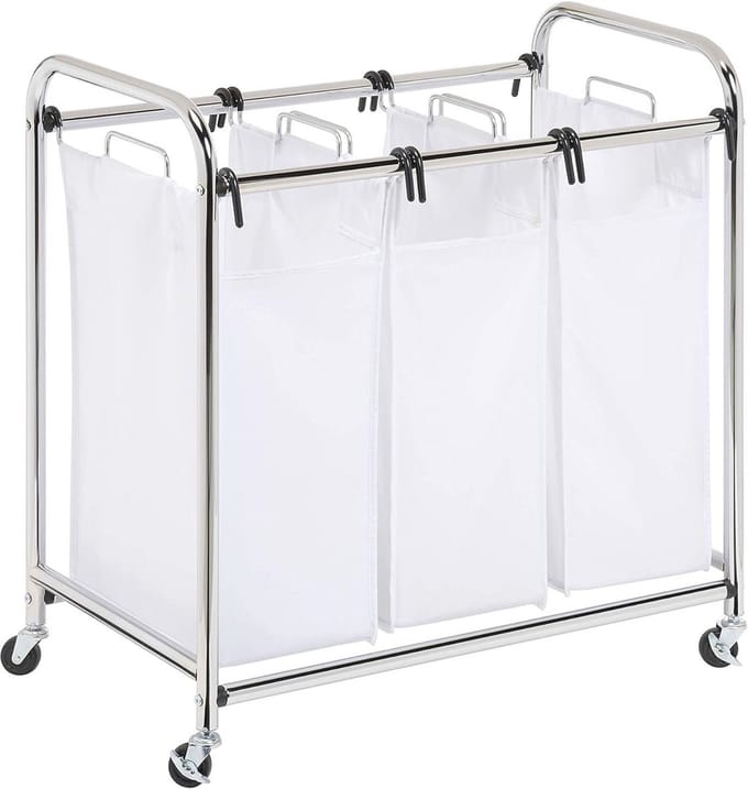 Drievoudige wassorteerder met zware constructie en roestbestendig frame