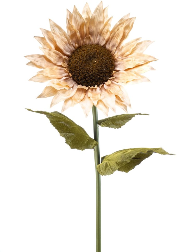Emerald - Kunstbloem Zonnebloem XL 90cm beige - Kunstplant voor binnen