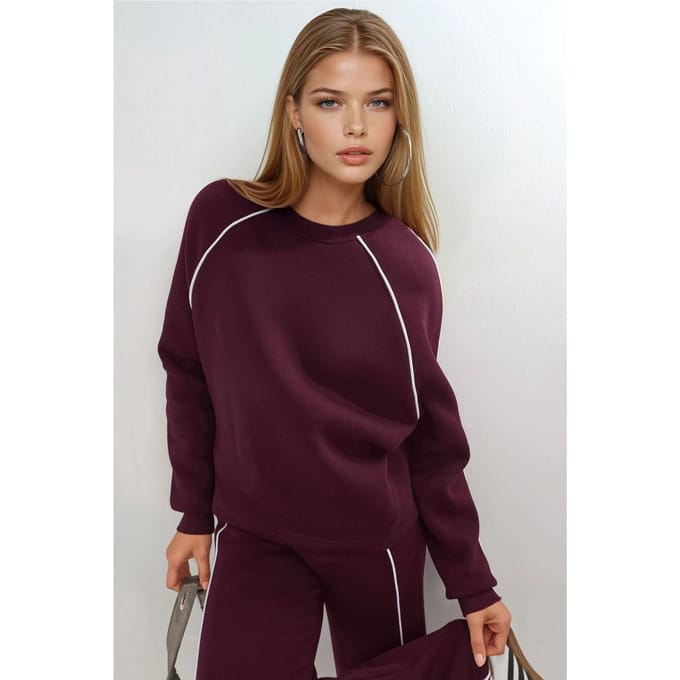 Contrasterende Banden Lange Mouw Sweatshirt