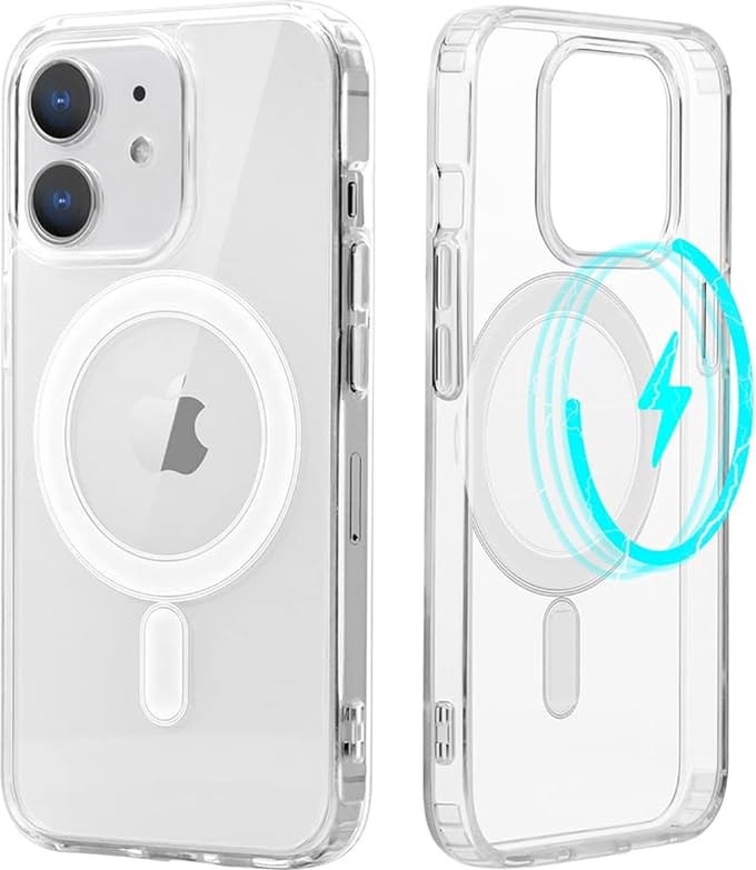 iphone 16 Plus Hoesje Magnetisch met HaloLock Ring , Transparant cover Geschikt voor iPhone 16 Plus - Doorzichtig