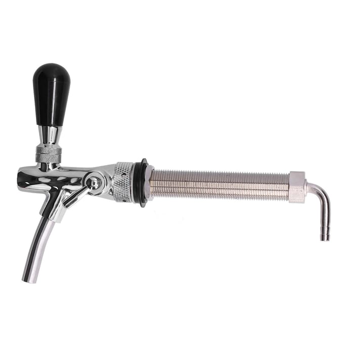 Verstelbare Tap voor Tapbier Verchroomd Roestvrij Staal G5/8 Schacht Biertap voor Thuisbrouwen gray