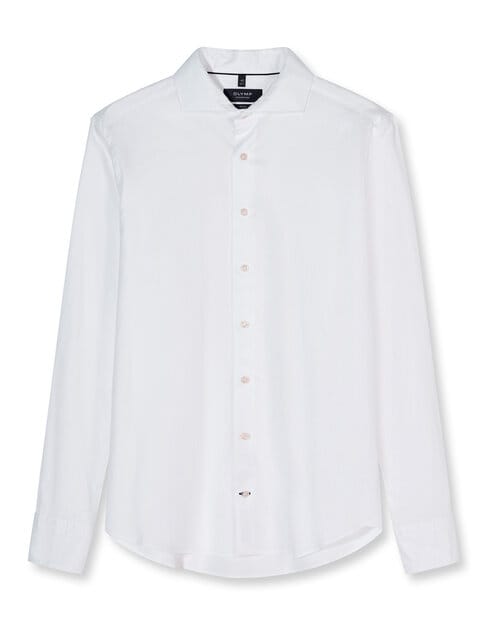OLYMP Signature Casual Overhemd, Tailored Fit, Cutaway, Wit