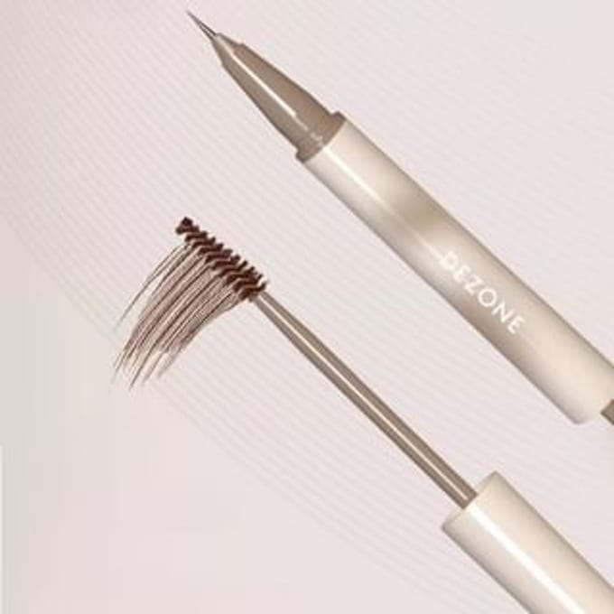 DEZONE - Dual Head Liquid Eyebrow Pen & Shaping Tint - 4 Colors H10 Light Brown (0.3ml + 1.8g)