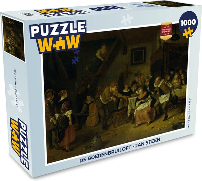 Puzzel De Boerenbruiloft - Jan Steen - Legpuzzel - Puzzel 1000 stukjes volwassenen
