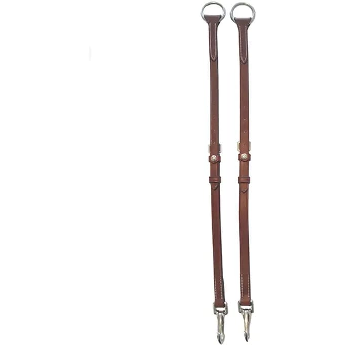 Leren martingaalvork Silver Crown