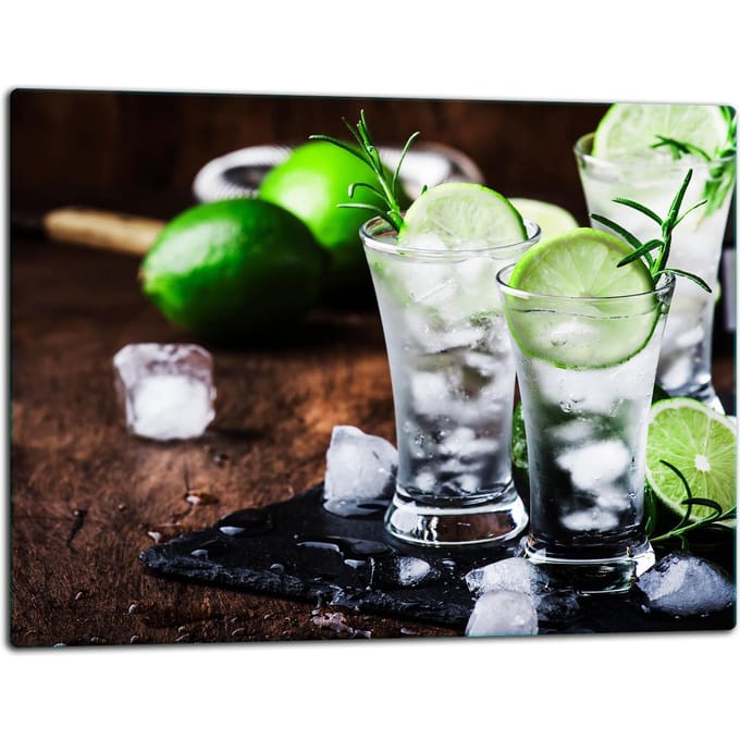 TMK ArtDeko - Snijplank - 52x40cm - Beschermende Glasplaat - Decoratief